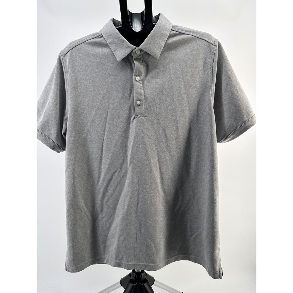 Ministry of Supply Polo Shirt Mens XXL Gray Short Sleeve Button Up